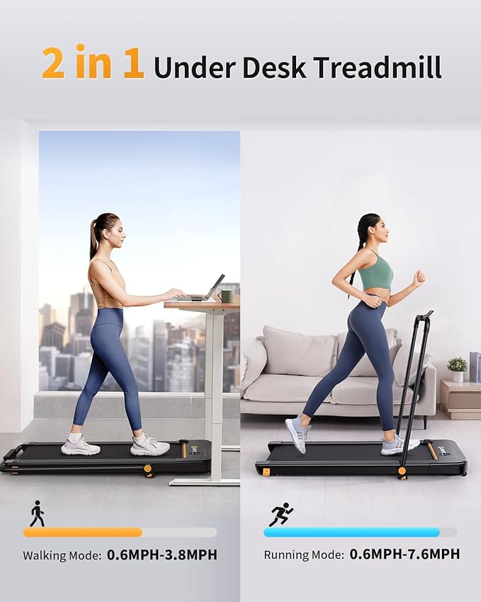 UREVO 2 in 1 Under Desk Treadmill